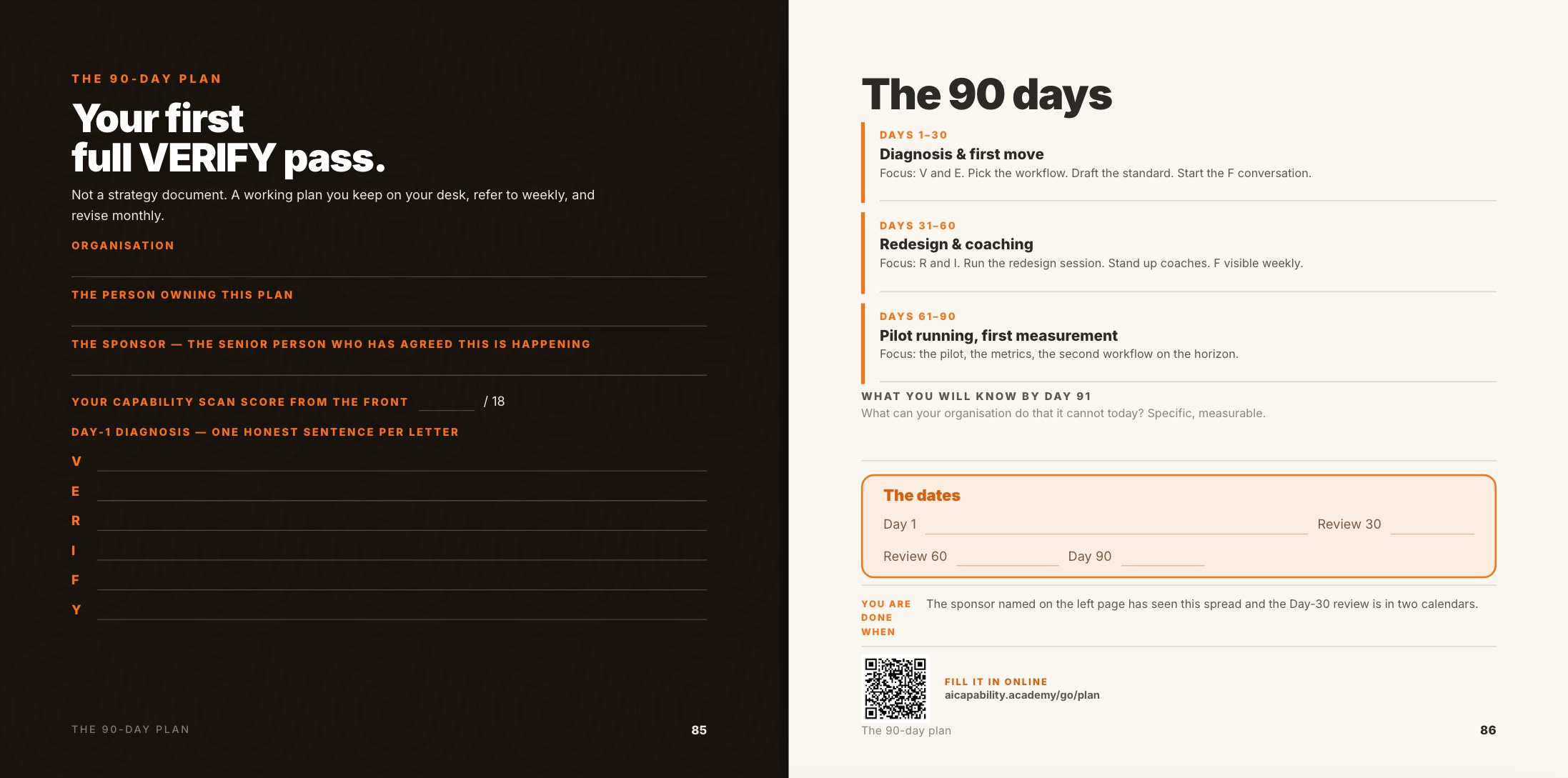 The AI Capability Playbook, printed book, spread 9